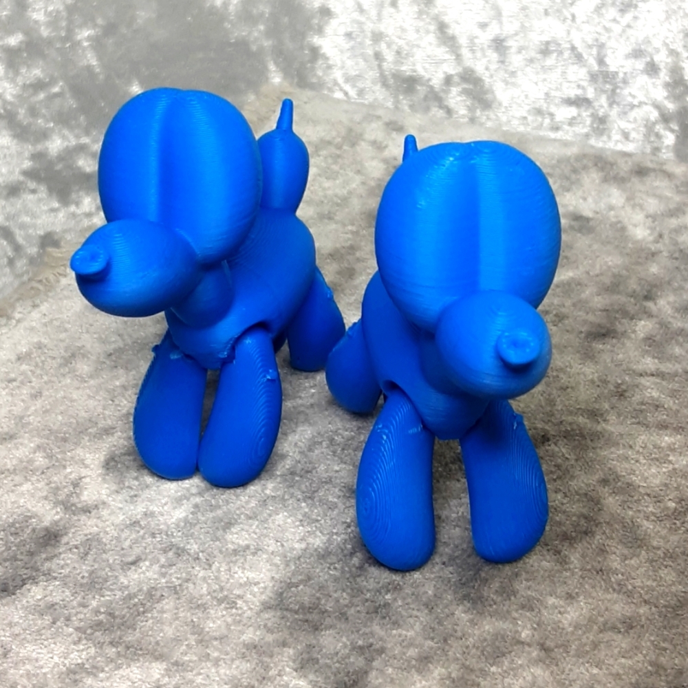 Handmade Balloon Dogs 3d Printed Set Of 2 Blue - Picture 3 of 7